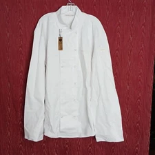 SHARPCHEF White Chef Button Up Long Sleeve Shirt UNISEX Size 2XL