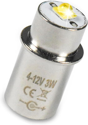 Ampoule LED HQRP 3W Pour Lampe Maglite - 220-260 Lumens - Compatible 3-6 D/C