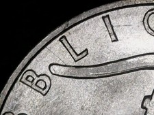 5 LIRE 1975 ERRORE - FRATTURA DI CONIO AL DRITTO [U784]