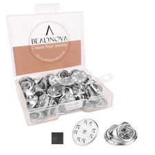 50 Pcs Metal Locking Pin Backs Lapel Pin Butterfly Clutch Back for Brooch Tie