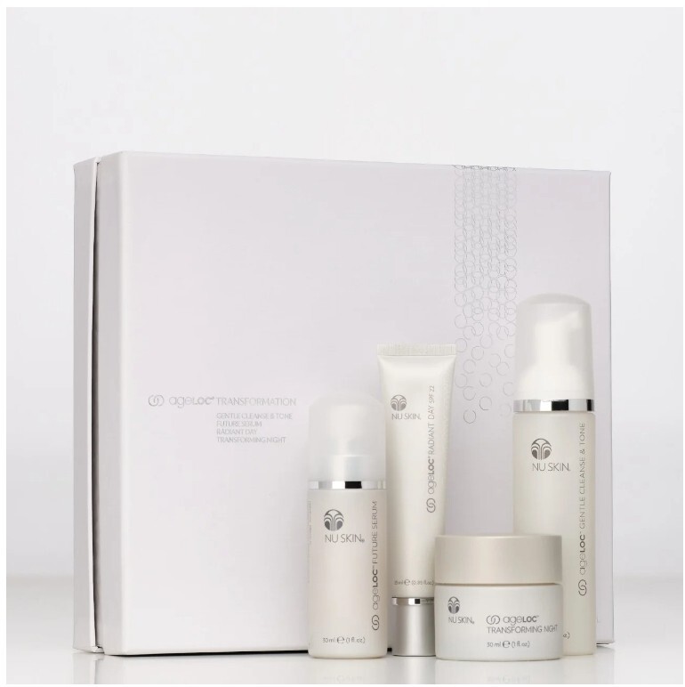 Rajeunissement du visage avec le kit ageLOC Transformation Nu Skin soin anti-âge ciblé