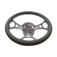 14 Billet Chrome Aluminum Steering Wheel Horn Gray Orbitor Hot Street Rod Gm 14 Billet Chrome Aluminum Steering Wheel Horn Gray Orbitor Hot Street Rod Gm