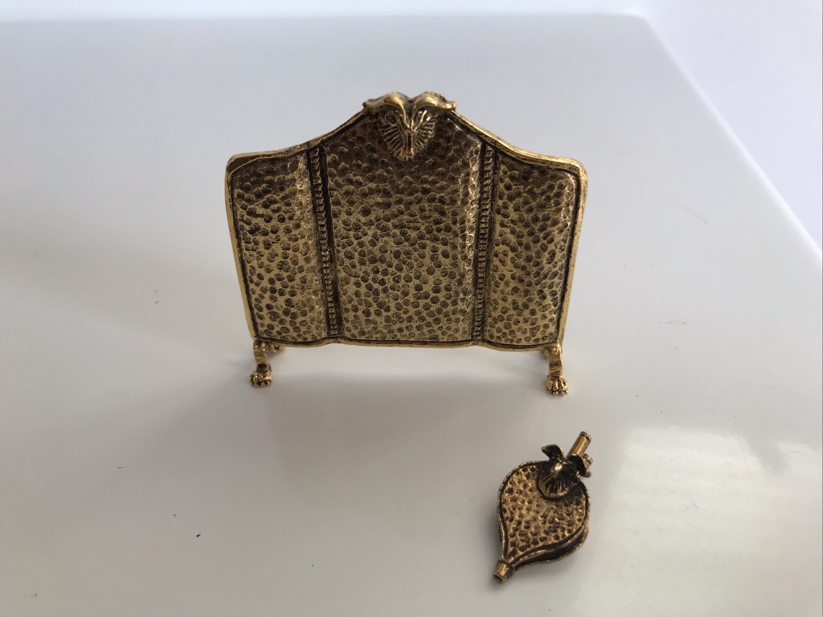 1/12th Scale Empire Style Black & Gold Dolls House Furniture X 3 Bespaq