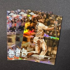 Harrison Bader 2018 Topps Chrome Sepia Refractor + Base Rookie RC #40 Lot - Reds