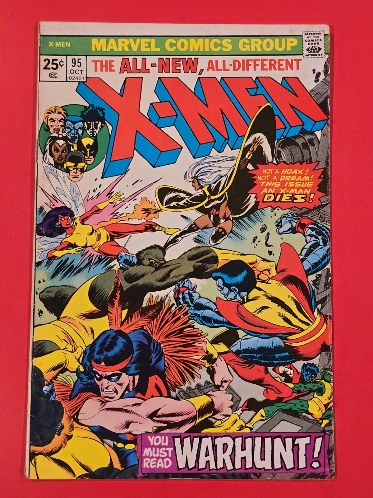 X-Men #95 1975 Marvel Warhunt Thunderbird Death Bronze Age Gil Kane Cover