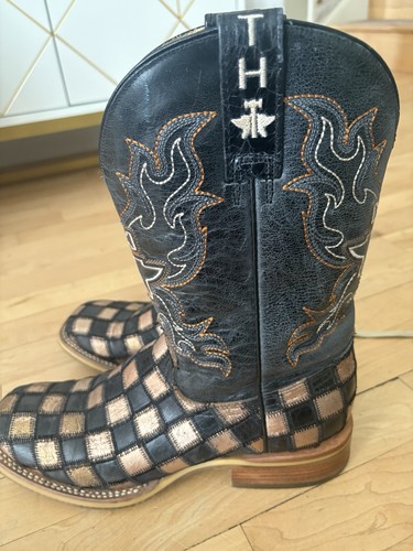 Tin Haul Ooh La La Boots Gals With Full Of Color Sole Handcrafted Sz 9 Excellent