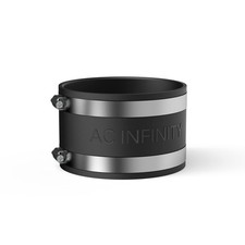 AC Infinity Noise Reduction Clamp 4-Inch, Duct Coupler 4inch, Matte Black
