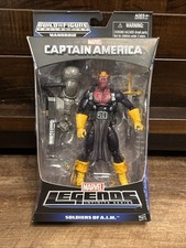 MARVEL LEGENDS SERIES CAPTAIN AMERICA SOLDIERS OF A.I.M. BARON ZEMO BAF MANDROID