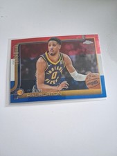 2025-26 Topps Chrome Tyrese Haliburton Red White Blue Refractor #3 Pacers