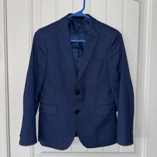Lauren Ralph Lauren Sport Coat Blazer Youth 12 12R Blue Poly Rayon Boys