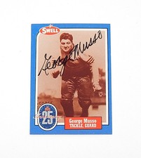 1988 Swell Football Greats George Musso #88 Signed On Card Auto