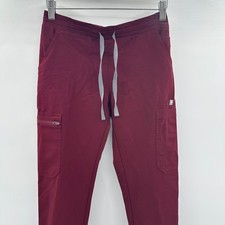 Figs Technical Collection Burgundy Scrub Pants XXS Petite TW2000P Maroon Jogger