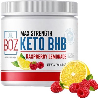 Keto BHB Powder Raspberry Lemonade 20 Servings 9.6oz Ketones Dr. Boz Drink