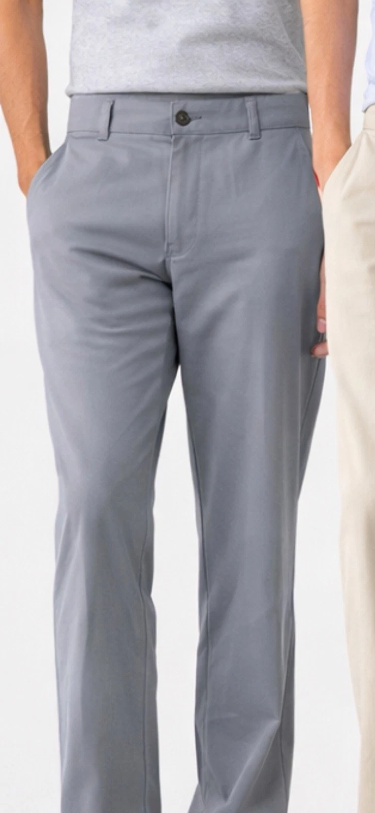 Adidas Golf Pants Mens 38x30 Gray Performance Stretch Flat Front Casual