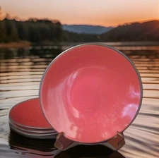 Home Worldview Red 11 1/4 Inch Dinner Plate Deep plate