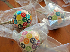 bunte Knöpfe Möbelgriffe Möbelknöpfe Schrankknauf Schrankknäufe neu OVP 2 von 14