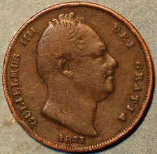 1831 Great Britain Farthing William IV KM# 705