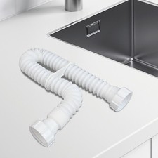 Adjustable Sink Drain Pipe with Ptrap for 1 1/2 inch and 1 1/4 inch Pipes