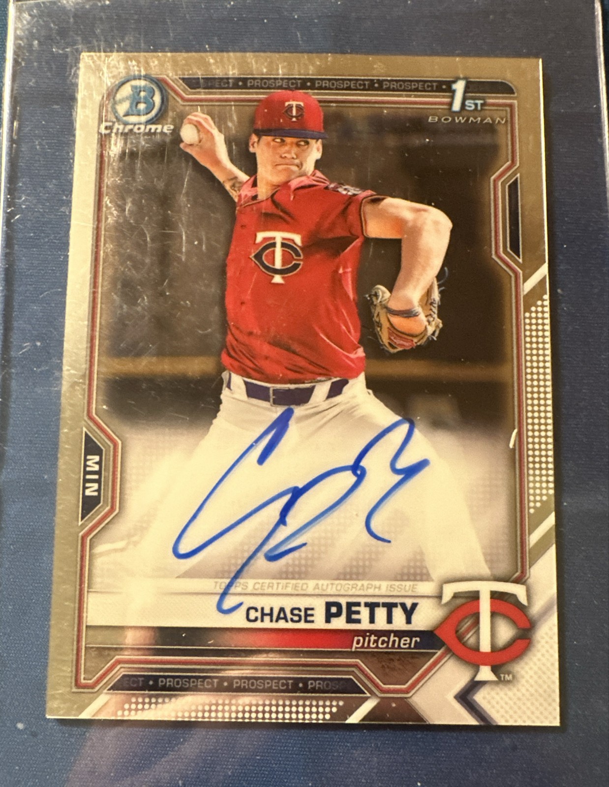 2021 Bowman Draft - Chrome Draft Pick Autographs Chase Petty #CDA-CP (AU, RC)