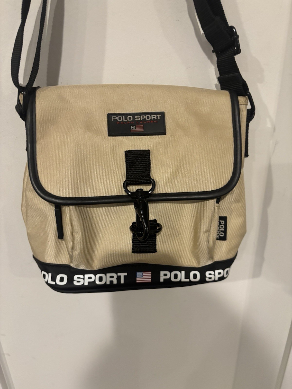 Vintage 90s polo sport Ralph Lauren Taupe Shoulder  Bag Rare Crossbody