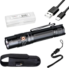Fenix PD36R V2.0 1700 Lumen Rechargeable Flashlight, USB-C Tactical Duty Light w