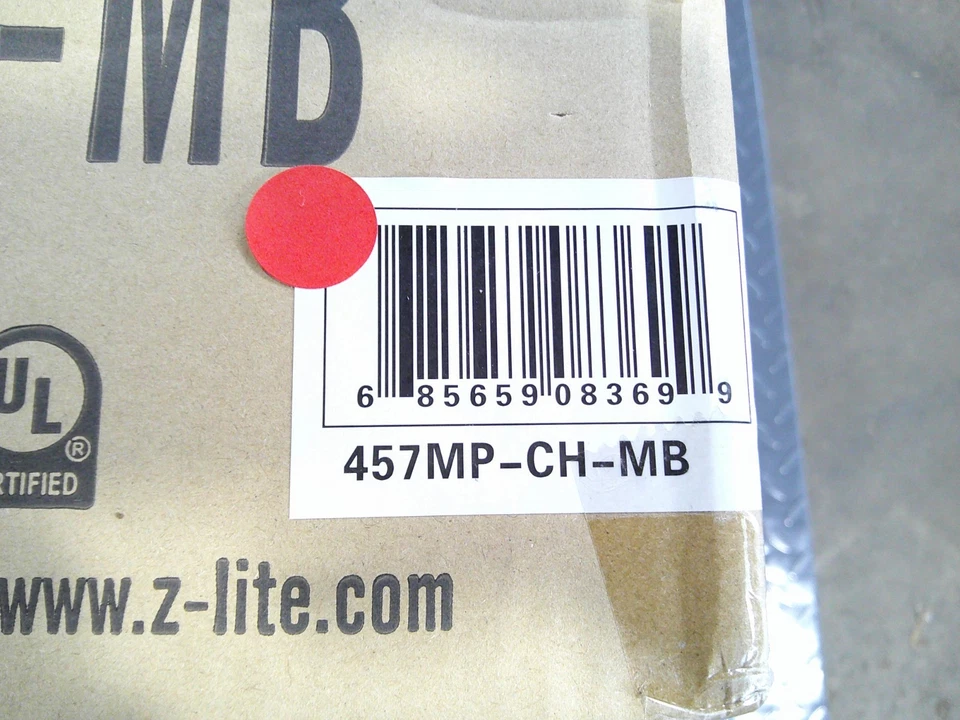 Luz de techo colgante Z-Lite Euclid 12 pulgadas cromada y negra mate 457MP-CH-MB Foto 2 de 3
