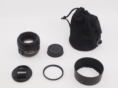 Nikon AF-S NIKKOR 50mm F/1.4G FAST FX Normal Lens. Hood. Case. Filter. Caps.