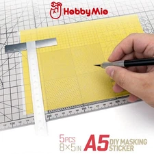 Hobby Mio: DIY Masking Sheet 5pc - 8x5 in - A5 Sticker Tape Sheets