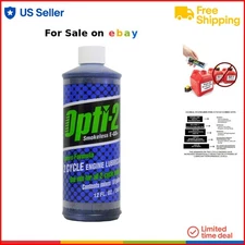 2 Cycle Engine Oil Opti-2 12oz Compatible With Atv Motorcycle Snowmobile