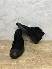 Converse CT All Star Youth Hi Top Black Canvas Shoes 3S121 Miss Match Sz 2 2.5