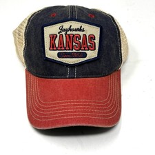 NEW  University Kansas Jayhawks Patch Snapback Trucker Hat Legacy 92