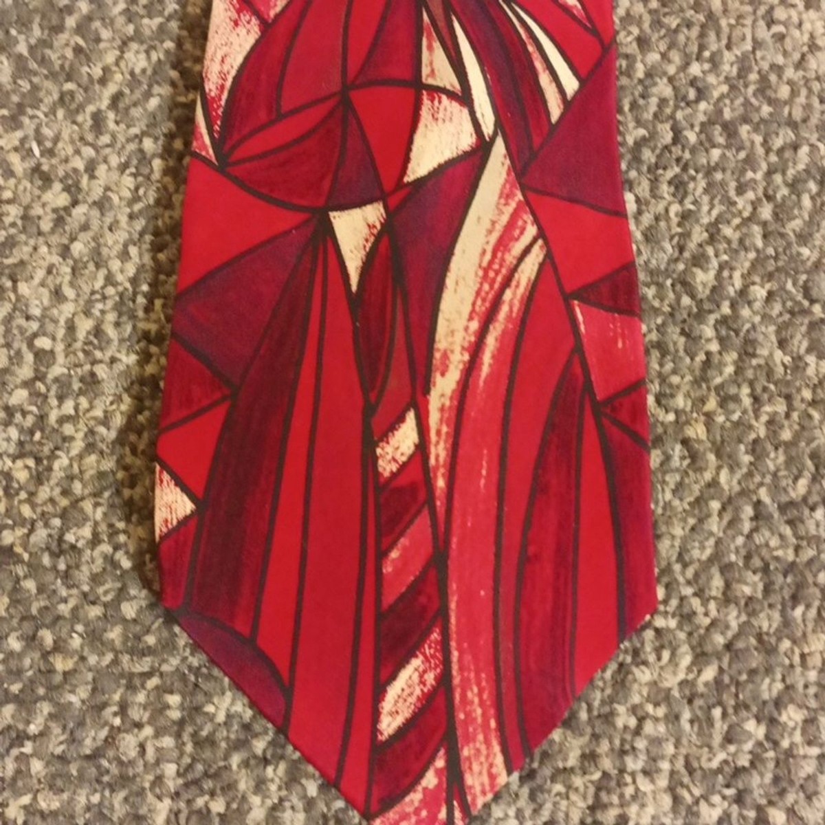 Signori Dei Signori Red vintage Silk Tie Made In Italy View 2
