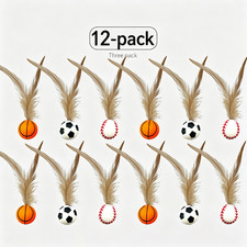 Pet Feather Cat Teaser Ball, Elastic Ball, Self-entertaining Boredom Relief Inte