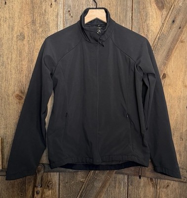 Women s Columbia Titanium Soft Shell Jacket Medium Black Fleece Lined Unique Cut