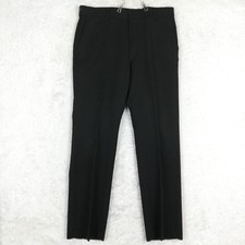 Vtg Levi's Action Slacks Mens Pants Black Straight Leg Trouser 33x30