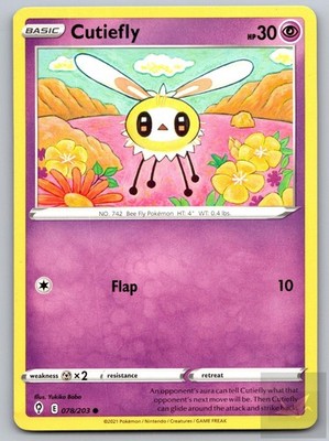 Cutiefly 078/203 Common Evolving Skies Pokemon Near Mint