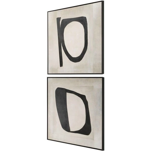 Uttermost 32437 Characters 41 X 41 inch Abstract Art, Set of 2 - Picture 2 of 6