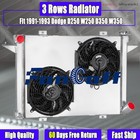 Fit 1991-1993 Dodge D250 W250 D350 W350 5.9 Cummins 3 Row Radiator Shroud Fan