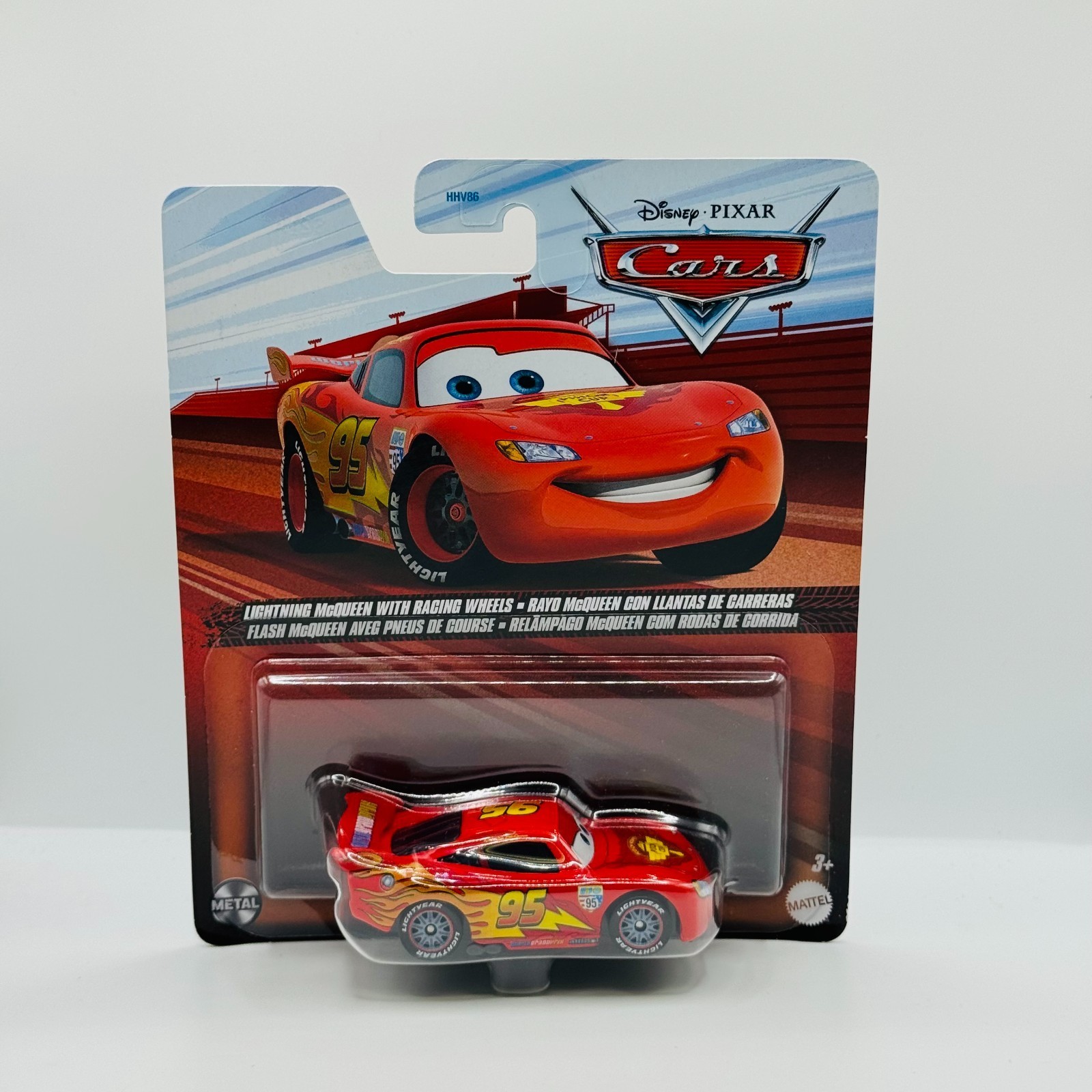 S - Cars 2 Wgp Lightning Mcqueen With Racing Wheels 1:55 Diecast
