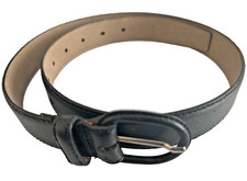 BETTY JACKSON DESIGNER Black Leatehr Belt- 83 cm in length - Size 8