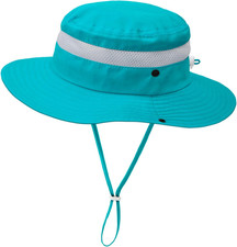 Outdoor Kids Sun Hat for Boys Girls Wide Brim Mesh Bucket Hat UPF 50 Sun