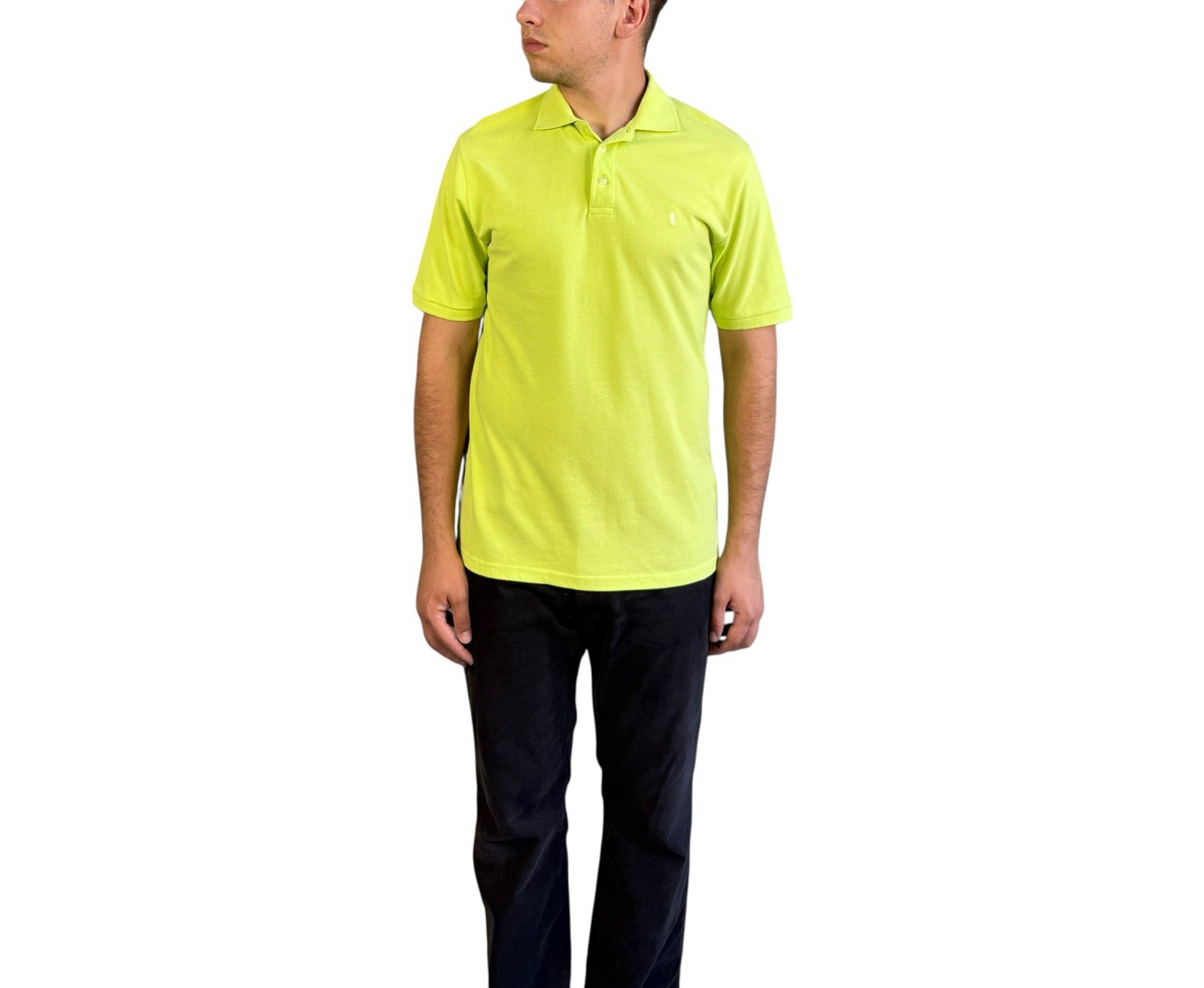 Polo uomo Yves Saint Laurent manica corta mini logo verde taglia L