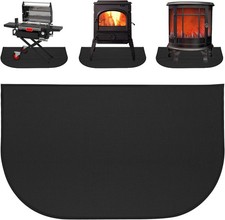 Hearth Rug Mat, 102x50CM Fireproof Fire Resistant Mat for Wood Stove & Indoor F