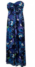 Xhilaration Women’s S Strapless Floral Multicolor Maxi Dress