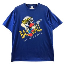 Vintage Disney Baseball WI Mickey Mouse T-shirt size L