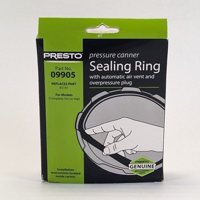 Presto Pressure Tight Seal Canner Sealing Ring 09905 w Overpressure Plug
