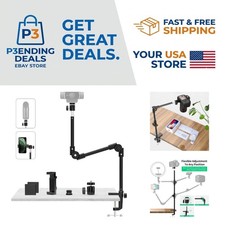 Stable Webcam Mount with Adjustable Clamp  Phone Holder - Ideal for Streaming