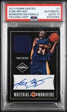 Kobe Bryant 2011 Panini Limited Monikers Materials Patch Auto /25