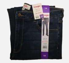 New, Wrangler Women's High Rise Bootcut Dark Blue Wash, Size 2