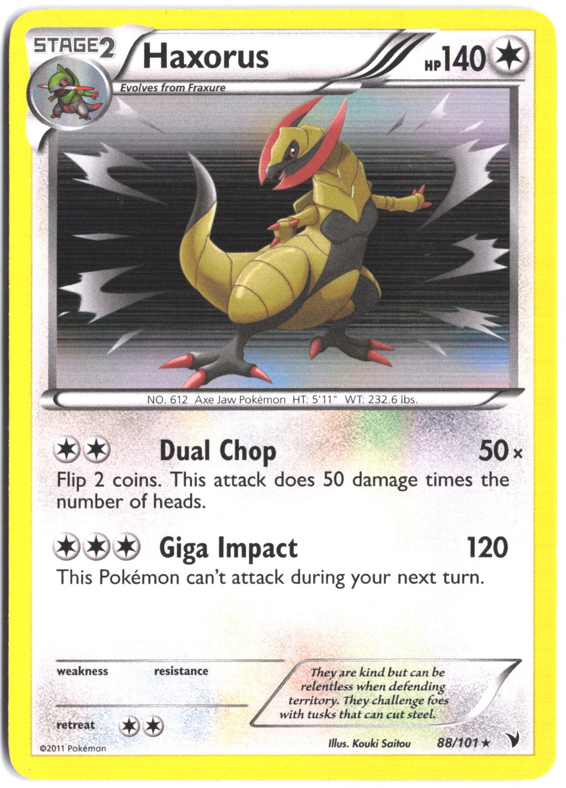 Noble Victories #88/101 Haxorus Holo